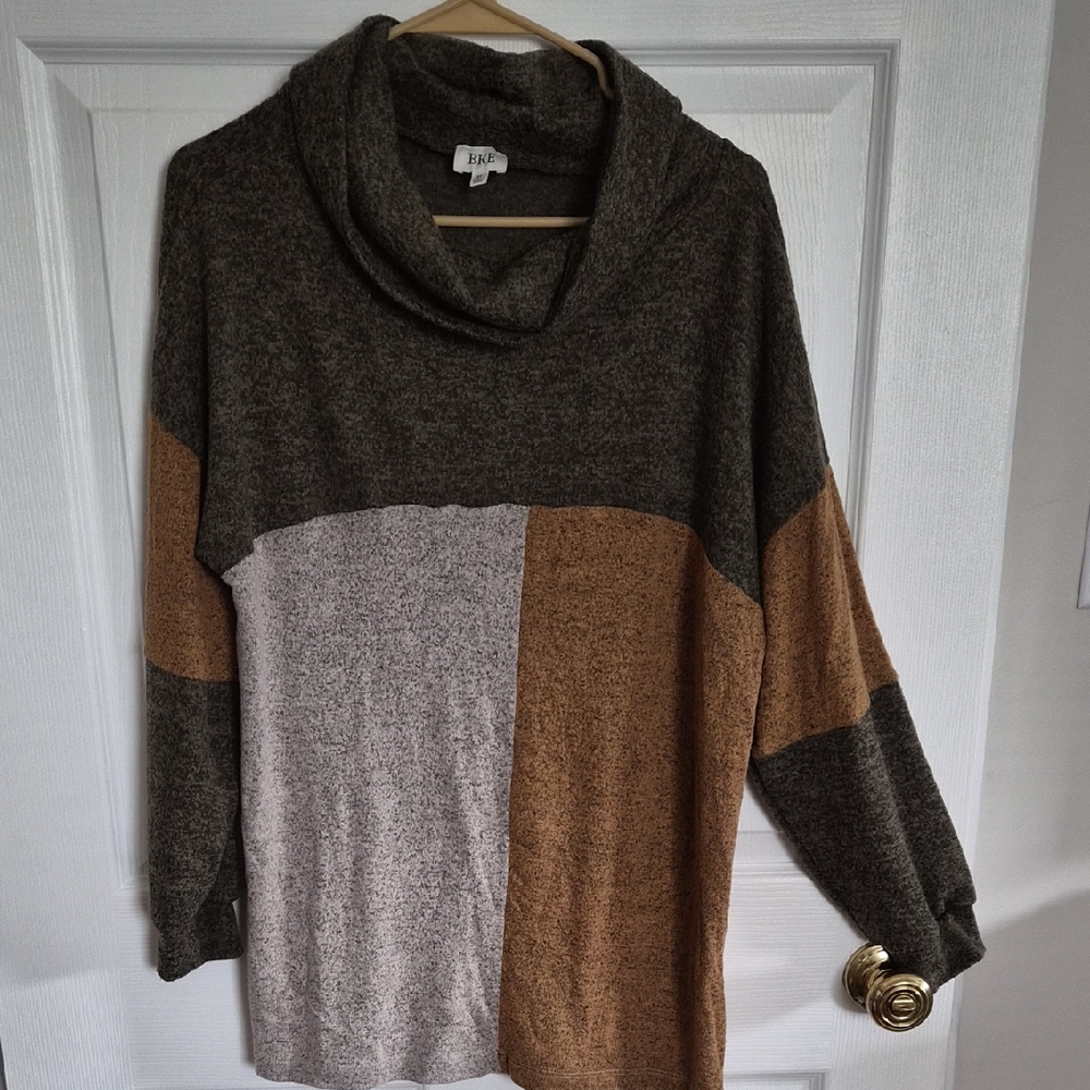 BKE Multicolor Cowl Neck Sweater